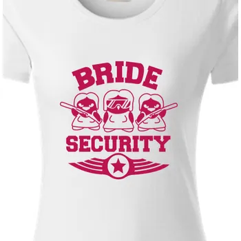 Dámské tričko Organická trička Rozlučka se svobodou | Organické tričko pro družičky Bride security