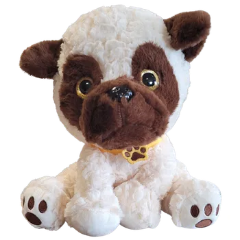 plyšák PLYŠÁKOV - Sedící pejsek s obojkem 30 cm