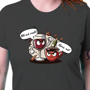 Dámské tričko Tričko Víno | Tričko Mě má radši!