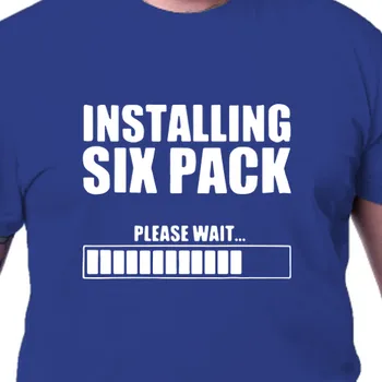 Pánské tričko Tričko  Akce | Tričko Installing six pack...