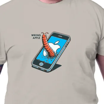 Tričko Vtipná | Tričko s telefonem Wrong apple
