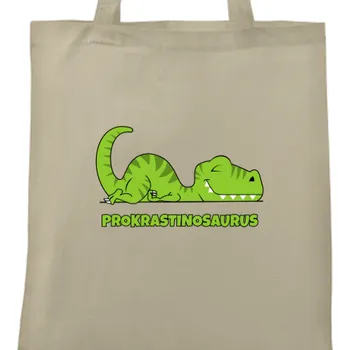 Taška Vtipná | Vtipná taška Prokrastinosaurus