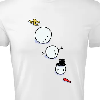 Funkční trička Vtipná | Vánoční funkční tričko Snowman