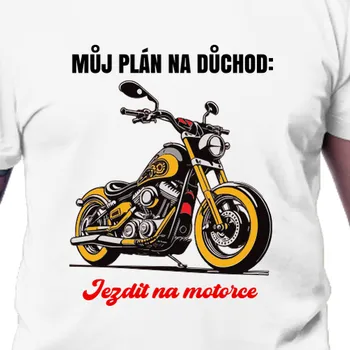 Pánské tričko Tričko Auta a motorky | Tričko Můj plán na důchod