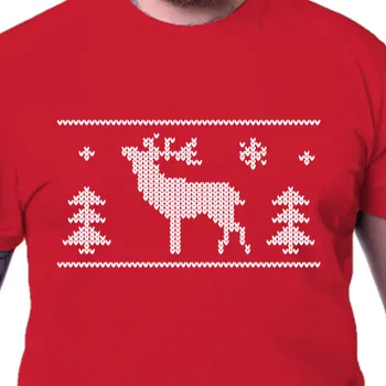Pánské tričko Tričko Vánoce | Vánoční tričko se sobem