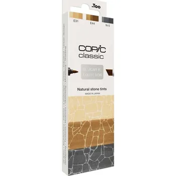 Lihové fixy COPIC Classic oboustranné Fine & Chisel 3ks, Natural Stone Tints
