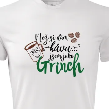 Funkční trička Vtipná | Funkční triko Káva - Grinch