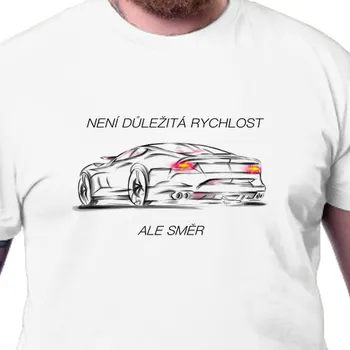 Pánské tričko Tričko Auta a motorky | Tričko Není důležitá rychlost, ale směr