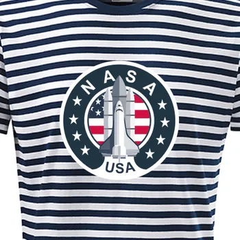 Pánské tričko Tričko Geek | Pruhované tričko Nasa