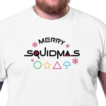Pánské tričko Tričko Vánoce | Vánoční tričko Squid Game