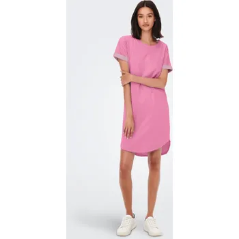 Dámské šaty Jacqueline de Yong JDY dámské tričkové šaty Ivy růžové Velikost: M