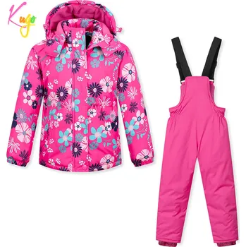 Dívčí bunda Dívčí zimní set - KUGO KB9706, růžová Barva: Růžová, Velikost: 98