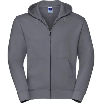 pracovní mikina Russell Mikina s kapucí 266M Authentic na zip, pánská COT10266M25314-convoy grey 4XL Šedá convoy