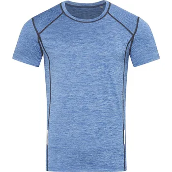 pracovní tričko Stedman Tričko Sports-T Reflect Men, sportovní, krátký rukáv, pánské COT058840q5103-blue heathe L Melír modrá