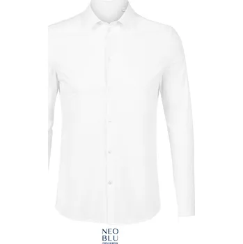 Pánská košile NEOBLU Košile Balthazar Men, dlouhý rukáv COT243198z1513-optic white 3XL Bílá optická