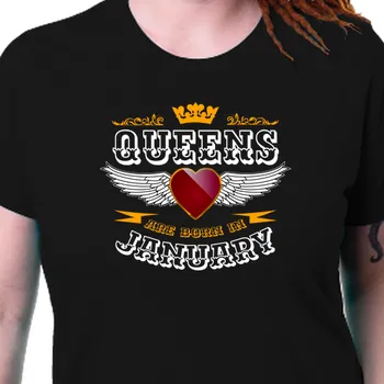 Dámské tričko Tričko K narozeninám | Tričko k narozeninám Queens January