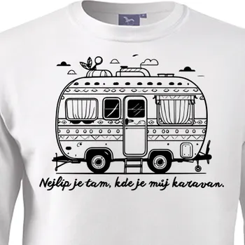 Pánská mikina Mikina Cestování | Mikina Nejlíp je s karavanem