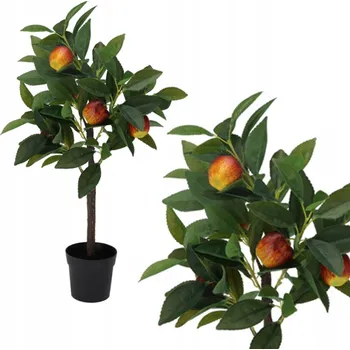 umělá květina UMĚLÝ OVOCNÝ STROMEK V KVĚTINÁČI 60 cm UMĚLÁ JABLOŇ S OVOCEM