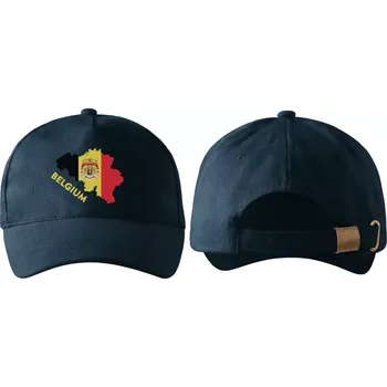 Kšiltovka kšiltovka s vlajkou Belgie navy modrá (pánská kšiltovka vlajka a znakem Belgie)