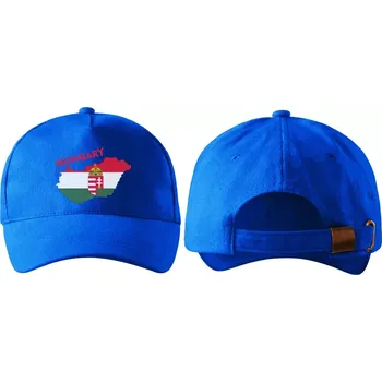 Kšiltovka kšiltovka s vlajkou MAĎARSKA modrá (pánská kšiltovka vlajka a znakem MAĎARSKO - HUNGARY)