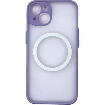 MagSafe silikonový kryt pro iPhone 14 Plus - Fialový