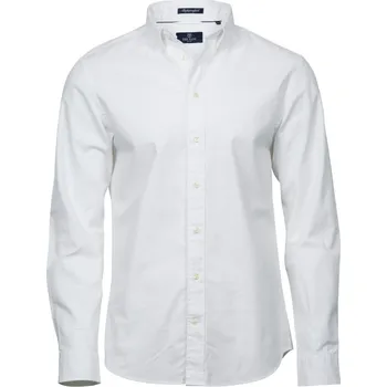Pánská košile TeeJays Košile Oxford Perfect TJ 4000, dlouhý rukáv COT18400000105-white 2XL Bílá