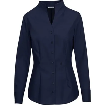 Pánská košile Seidensticker Halenka Chalice Blouse Slim LSL, popelínová, dlouhý rukáv, dámská COT781182003xa-navy Navy 32