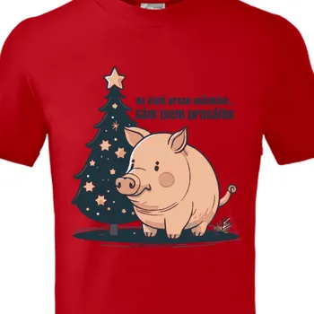 Tričko Vánoce | Dětské tričko Prasátko nečekám