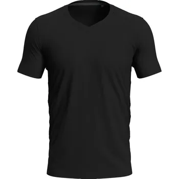 pracovní tričko Stedman Tričko V-Neck T Clive, výstřih do V, krátký rukáv, pánské COT05961005903-black opal L Černý opál