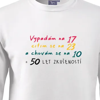 Pánská mikina Mikina K narozeninám | Narozeninová mikina 50 let