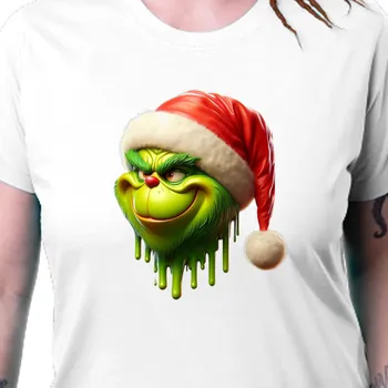 Tričko Vánoce | Tričko Grinch s vánoční čepicí