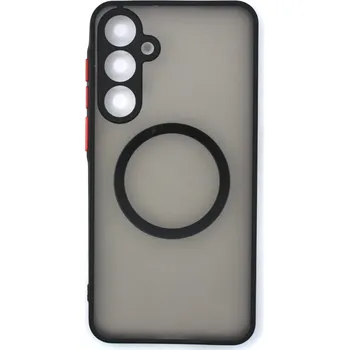 Silikonový kryt s magnetickým kroužkem pro Samsung Galaxy A34 - Černý