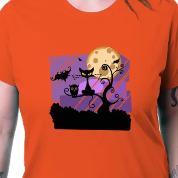 Dámské tričko Tričko Halloween | Tričko Zátiší halloweenské noci