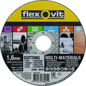 Řezný kotouč Kotouč řezný Flexovit C46R-BF41 125×22,23 mm 1,6 mm
