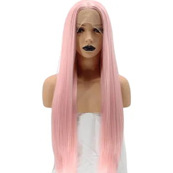 Karnevalový doplněk imago Paruka Lace Front: Růžová - Roxy