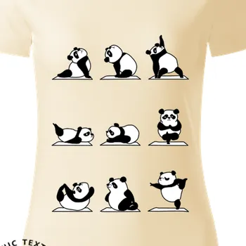 Dámské tričko Organická trička Vtipná | Tričko na jógu Organic Panda