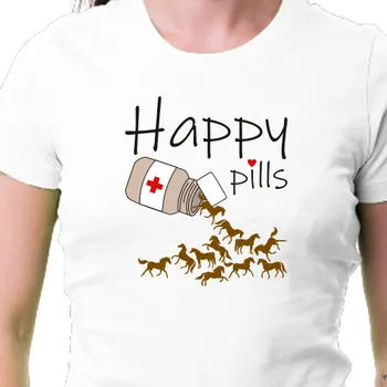 Dámské tričko Tričko  Akce | Tričko pro koňáky Pilulky