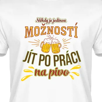 Organická trička Hlášky | Tričko Jít na pivo organic