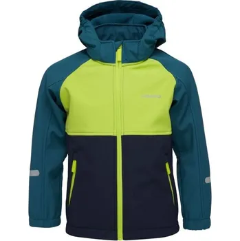 Chlapecká bunda Chlapecká softshellová bunda Lewro CHIDI 164/170 Tmavě zelená, Černá, Světle zelená
