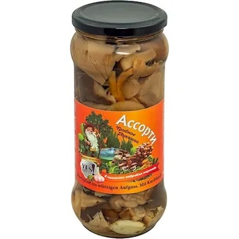 konzervovaná zelenina Nakládané houby asorti s česnekem 530g U.Z.