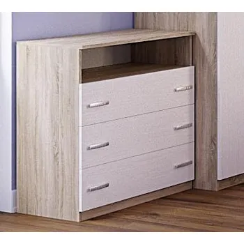 Ložnice Casarredo Komoda 3S SANTOS sonoma/bílá