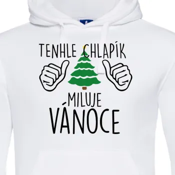 Pánská mikina Mikina Vánoce | Mikina Chlapík miluje vánoce