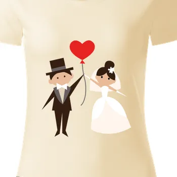 Dámské tričko Organická trička Svatební | Dámské organické tričko Nevěsta