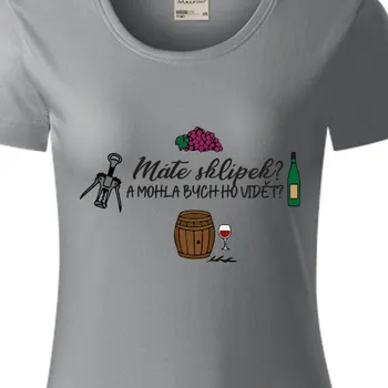Dámské tričko Organická trička Hlášky | Organické tričko Máte sklípek?