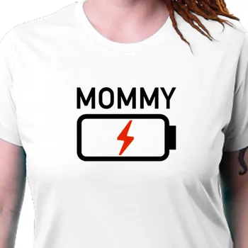 Dámské tričko Tričko Pro maminky | Tričko Mommy low battery