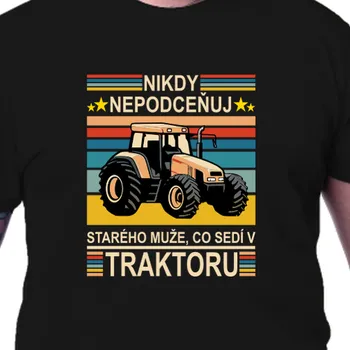 Pánské tričko Tričko Traktory a bagry | Tričko Muž v traktoru