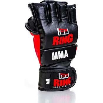 Boxerské rukavice RING SPORT MMA rukavice Skaj černé Velikost: S