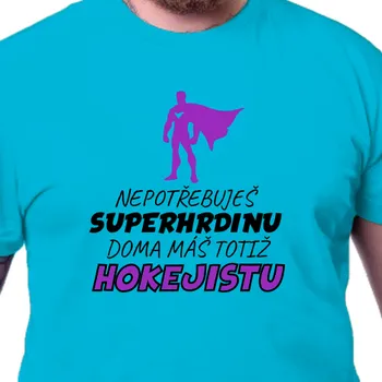 Pánské tričko Tričko Hokej | Tričko Hokejista hrdina