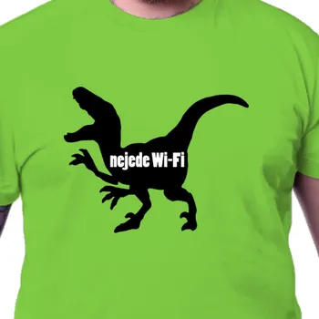 Pánské tričko Tričko Vtipná | Tričko Nejede Wi-Fi