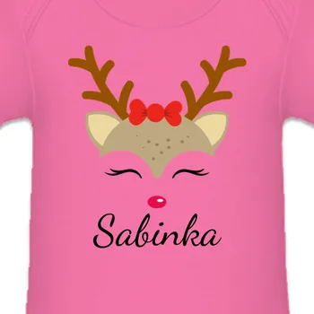 Kojenecký body Dětské body Vánoce | Bodýčko se sobem